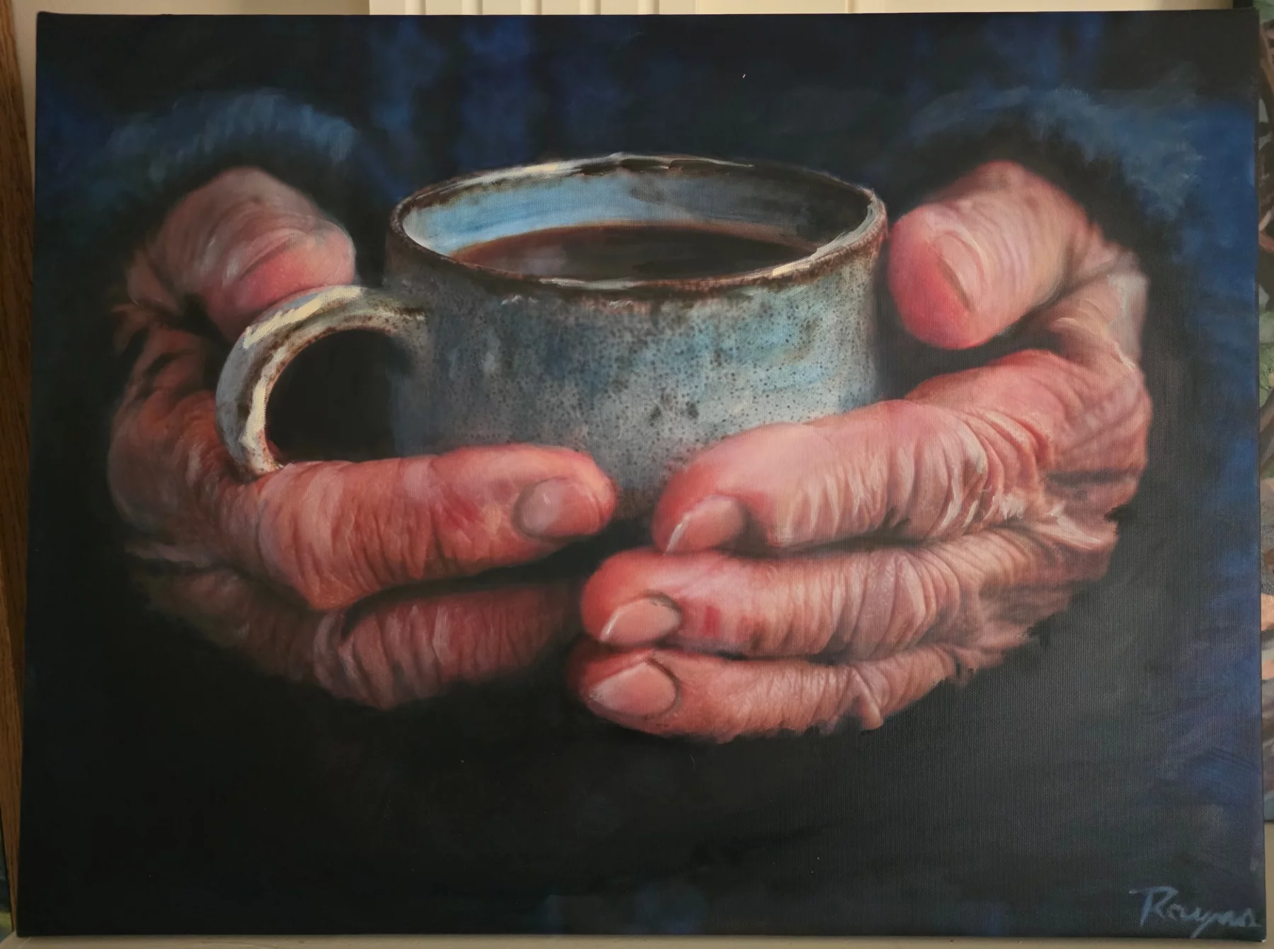 Dads Hands, artwork by Rayne Ethetton