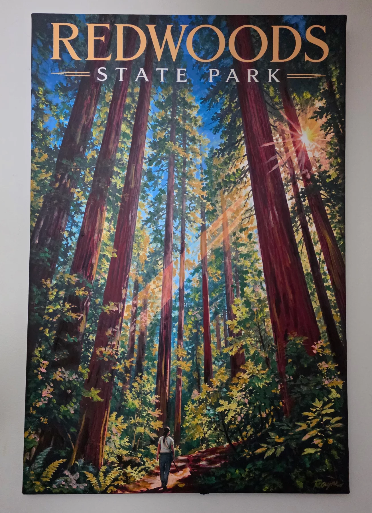 Redwoods Poster Self Portrait, artwork by Rayne Ethetton